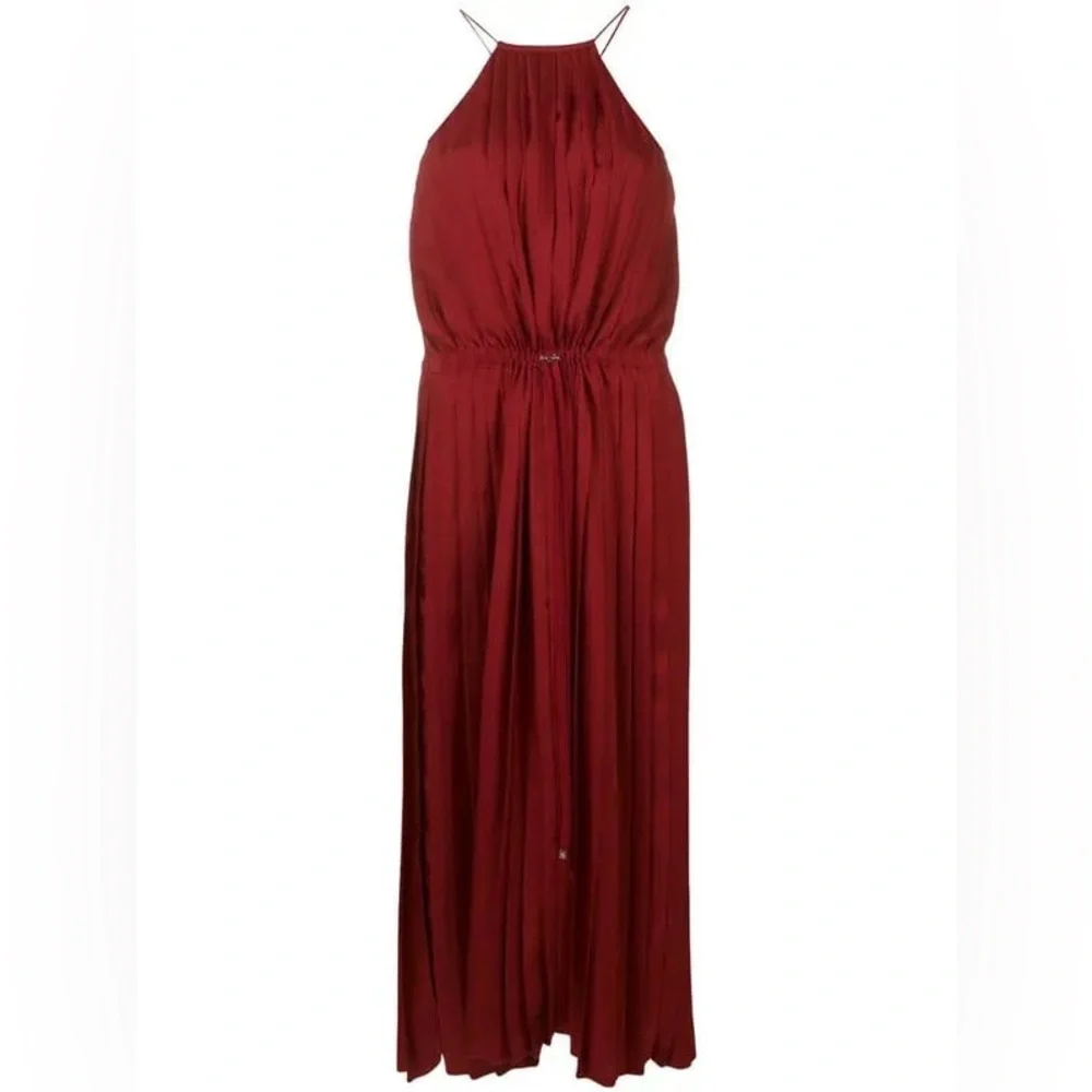 Tibi Mendini Silk Twill Pleated Dress 00 or XS - Picture 2 of 8